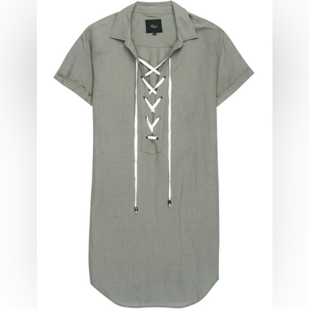 RAILS Rocky Lace Up Dress Sage - Picture 2 of 13
